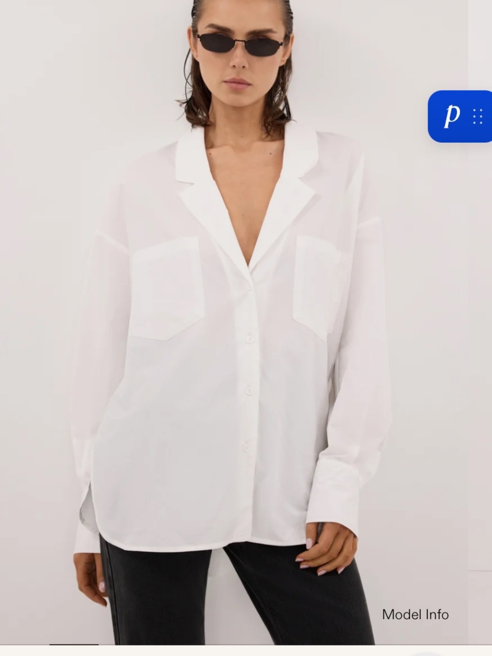 DISSH White Relaxed Button-Down Shirt with Patch Pockets